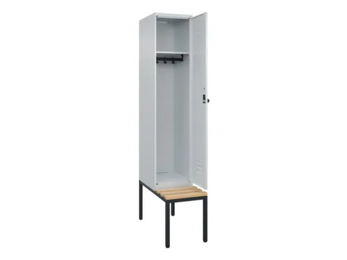 locker met bank,HxBxD 2120x400x815mm,1vak,vak B 400mm,draaigrendel