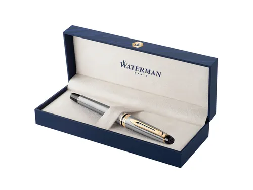 Vulpen Waterman Expert Stainless steel GT Medium Blauwe inkt