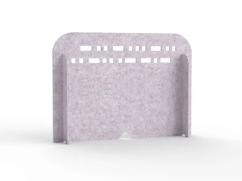 Akoestisch PET-vilt scheidingsscherm S 70x15cm lichtgrijs