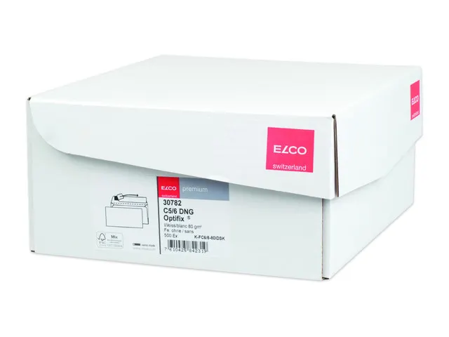 Enveloppes Elco Premium C5/6 FSC 80 grammes, 500 pièces
