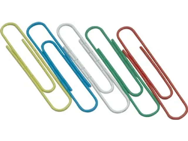 Papierklem 50mm Geassorteerde Kleuren Doos 30 Stuks Ophangbaar