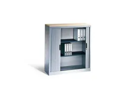 Roldeurkast HxBxD 1230x1200x420mm 2 Legborden Ral7035