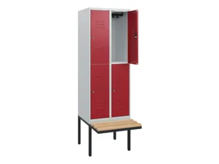 Dubbeldekse dekenkist,HxBxD 1950x600x815mm,2x2vak.,vak B 300mm - 2