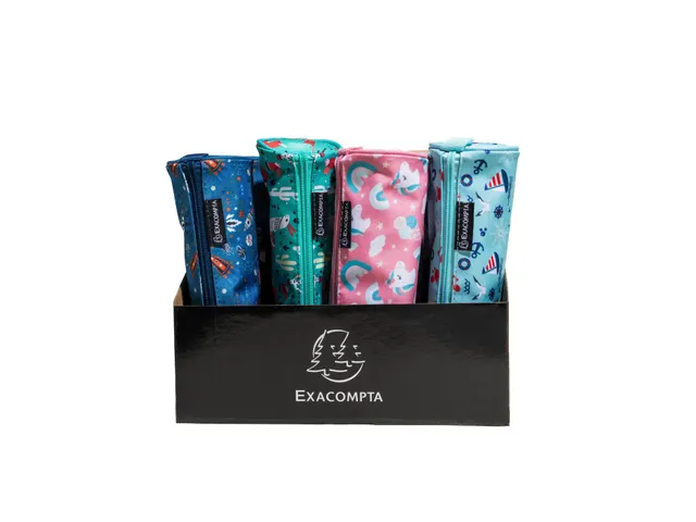 Trousse ronde Polyester imprimé Dream - 22,5x7,5cm - Visuels assortis