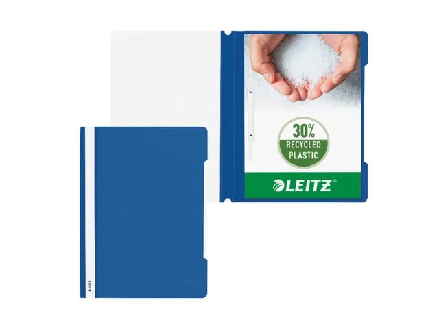 Snelhechter Leitz 4191 standaard A4 blauw 30% gerecycled plastic