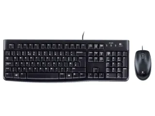Bedraad Toetsenbord Logitech MK120 QWERTY + Muis zwart - 1