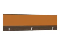 opzetpaneel bureau aanbouw achter NV bruin hickory BN3005-geel 2000mm