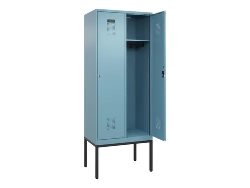 locker,HxBxD 2120x800x500mm,2vak,vak B 400mm,cil.-slot,voetonderstel
