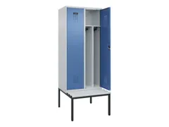 locker met bank,voor scheiding van kleding,HxBxD 2120x800x815mm,2vak