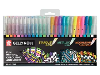 Gelschrijver Sakura Gelly Roll mix set à 24 kleuren - 1