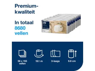 Toiletpapier Tork T4 Premium 56x155 vel wit 110319 - 3