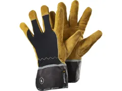 Tegera 139 hittebestendige lederen handschoenen, zwart/geel, maat 7, p