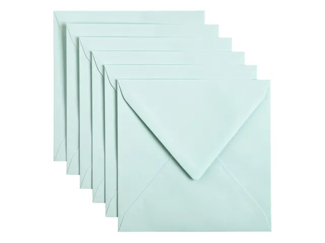 Envelop Papicolor 140x140mm Zeegroen gegomd