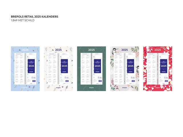 Calendrier semainier 2026 Brepols 190x130mm 7 jours/1 page spirale Fan