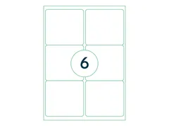 Etiketten Zelfklevend Wit 6 op A4 99.1x93.1mm 1000 Vel