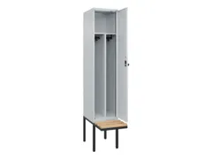 locker met bank,voor scheiding van kleding,HxBxD 2120x400x815mm,1vak