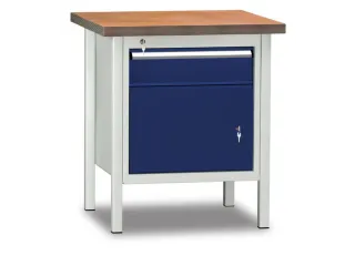 Werkbank 840x750x700mm 1lade 150mm 1bergvak 350mm Ral7035/ral5010 - 1