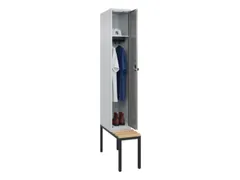 locker met bank,HxBxD 2120x300x815mm,1vak,vak B 300mm,draaigrendel