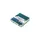 Schetsboek Kangaro 12x12cm dark turquoise PU HC 80 vel 140gr roomwit m