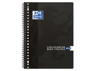 Collegeblok Oxford A4 23-Gaats Lijn 80vel Zwart - 1