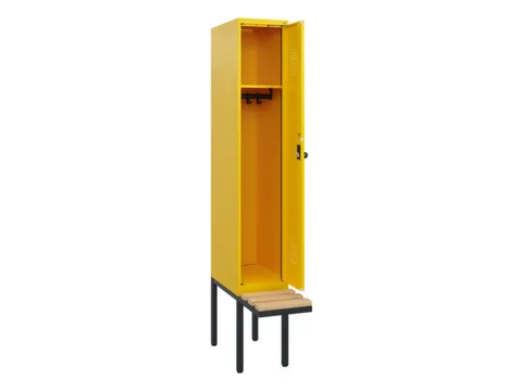 locker met bank,HxBxD 1950x300x815mm,1vak,vak B 300mm,draaigrendel