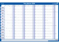 Jaarplanner 2026 Legamaster 90x60cm horizontaal gelamineerd Engelstali