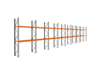 palletstelling,basis+8xaanbouw,HxBxD 3360x17425x750mm,vakl. 3000kg - 1