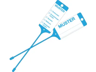 Goederenlabel PP blauw "Patroon" gelijnd - 2