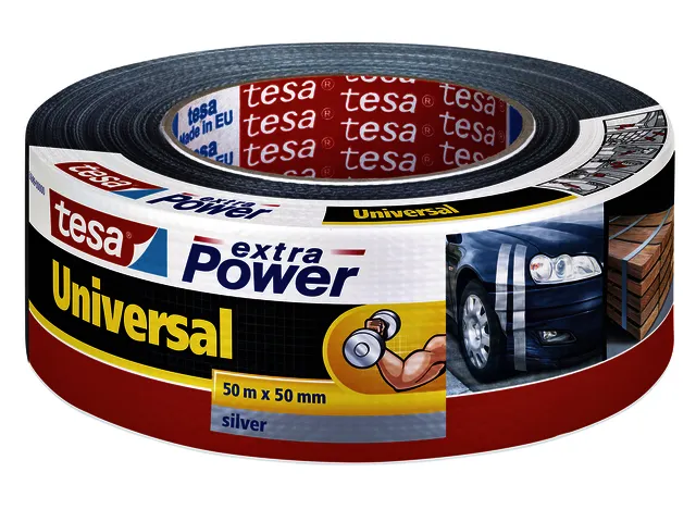 Plakband Tesa 50mmx50m extra Power grijs