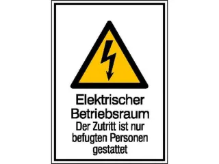 waarschuwings-combibord,Elektrische bedrijfsruimte,hard PVC - 1
