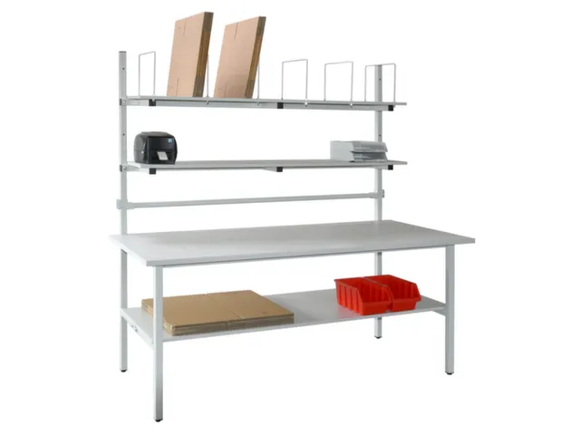 complete paktafel,HxBxD 850x2000x900mm,blad lichtgrijs