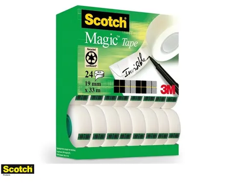 Plakband Scotch Magic 810 19mmx33m onzichtbaar mat 20+4 gratis