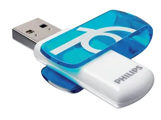 USB stick 2.0 Philips Vivid USB-A 16GB blauw - 1