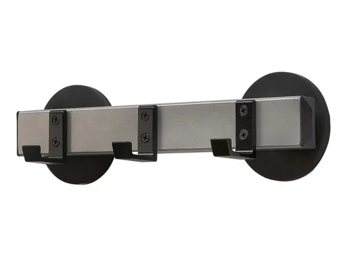 Magnetische wandkapstok 3 haken zwart aluminiumgrijs
