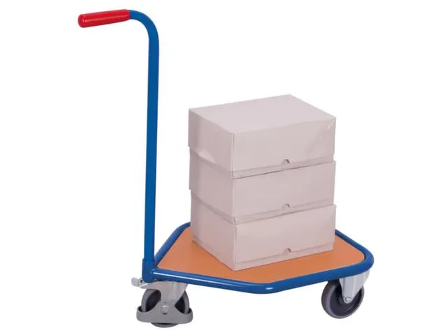 Platformwagen Duwstang 150kg Laadvlak 565x450mm 3 Wielen