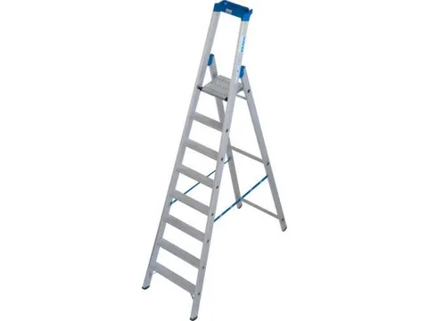 industriële ladder,eenzijdig,8treden m. R13-laag,treden met profiel