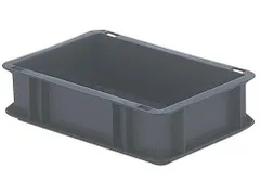 Euronorm-stapelbak 2.7l 75x300x200mm Wanden/bodem Gesloten Grijs
