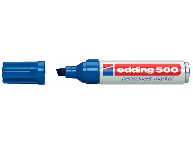 Viltstift edding 500 schuin blauw 2-7mm | EddingMarker.nl