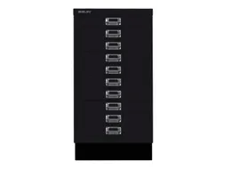 kantoor-ladekast HxBxD 670x349x432mm 10 laden romp + front zwart