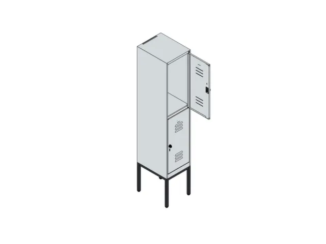 dubbeldekse locker,HxBxD 2120x400x500mm,1x2vak.,vak B 400mm