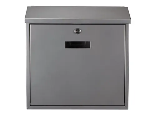 Brievenbus Monaco Zilver, naamplaatje, 2 sleutels, 36.8x36.5x10cm