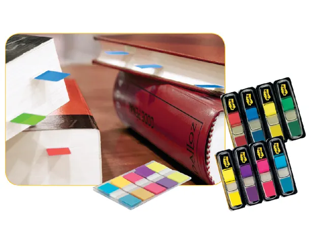 Indextabs 3M Post-it 6834 11.9mmx43.1mm helder 3+1 gratis assorti