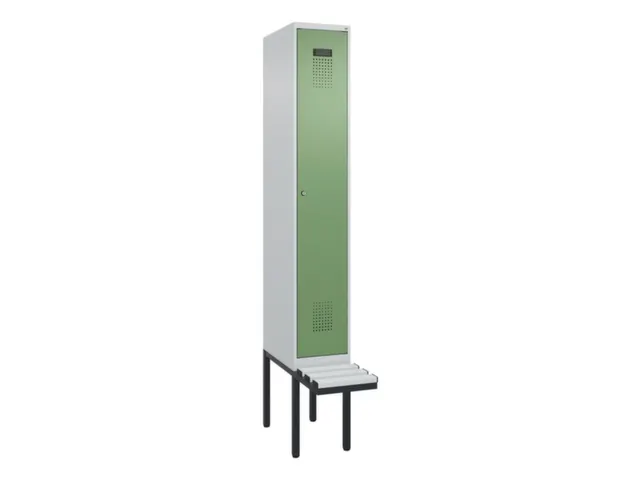 locker met bank,voor scheiding van kleding,HxBxD 2120x300x815mm,1vak