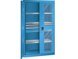 zwaarlastkast met openslaande deuren,HxBxD 1950x1100x641mm,lak RAL5012 - 3