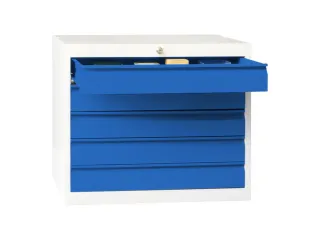 ladekast HxBxD 600x715x600mm 5laden slot RAL7035 front RAL5010 - 2