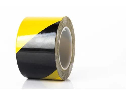 tape,standaardkleur,PVC,geel/zwart,band LxB 30mx75mm