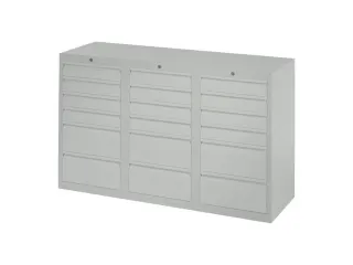 ladekast HxBxD 900x1500x500mm 18laden RAL7035 front RAL7035 - 2