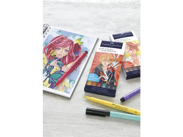 Feutre Faber-Castell Pitt Artist Pen Manga Kaoiro étui 6 pcs