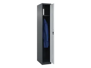 locker,HxBxD 1850x300x500mm,1vak,vak B 300mm,cil.-slot,staand op vloer - 1