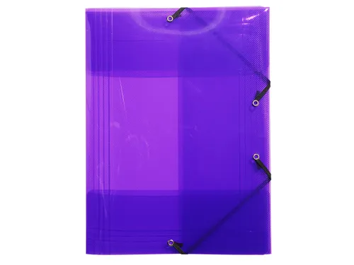Elastomap 3 kleppen polypropyleen 5/10de Crystal Colours A4 Assorti